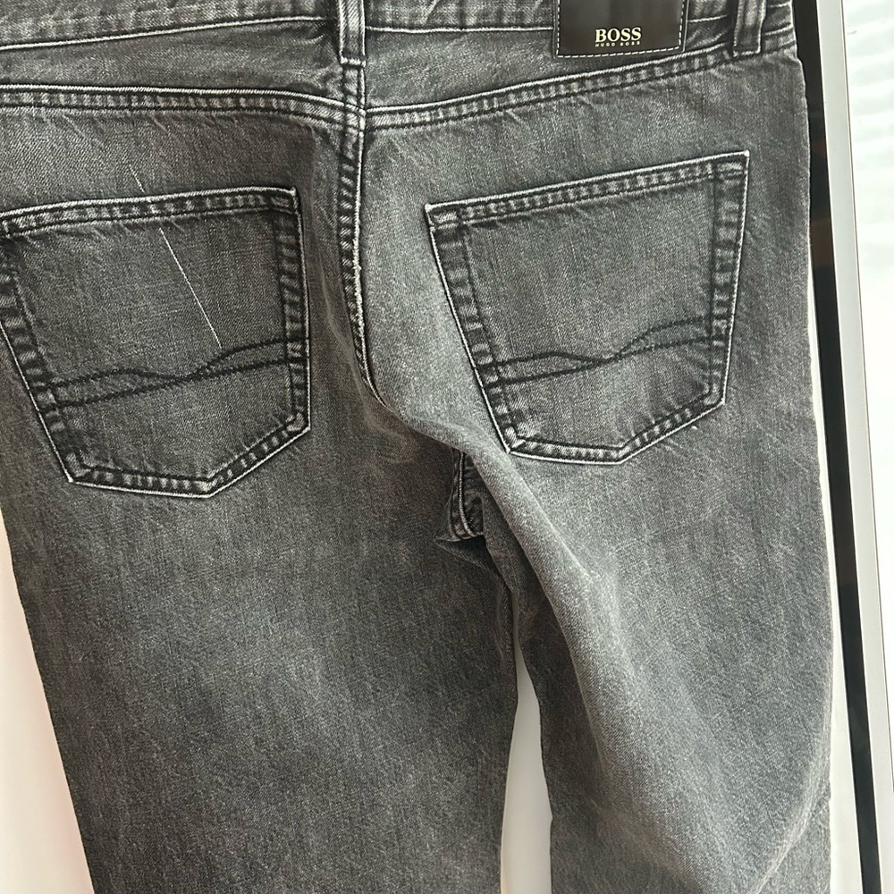 Hugo Boss Charcoal Regular Fit Jeans - image 3